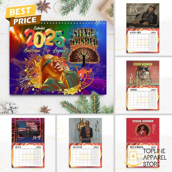 Stevie Wonder American Pop Legend 2025 Calendar