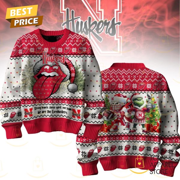 Strong Heart Fierce Spirit One Team We Are The Nebraska Huskers Sweater