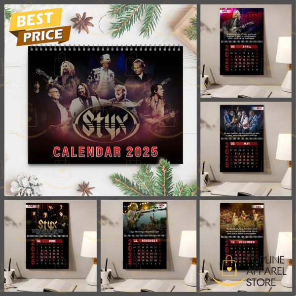 Styx Rock Band Happy New Year 2025 Calendar