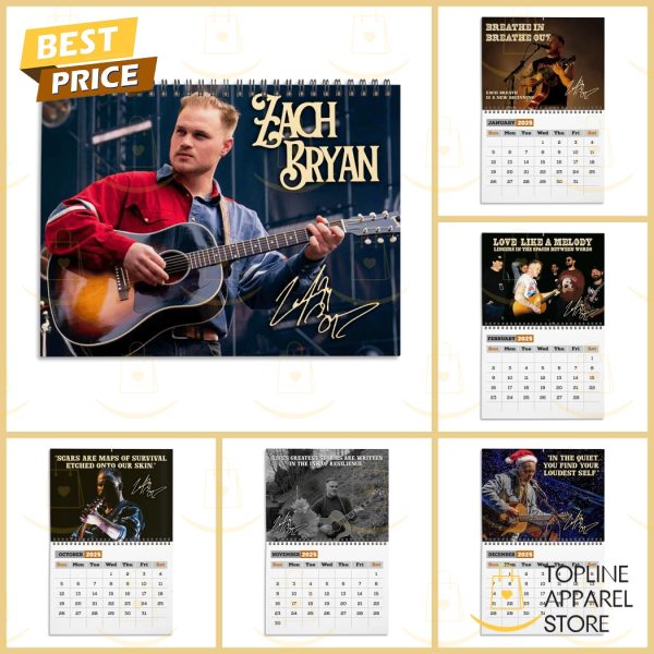 Zach Bryan Signature 2025 Calendar