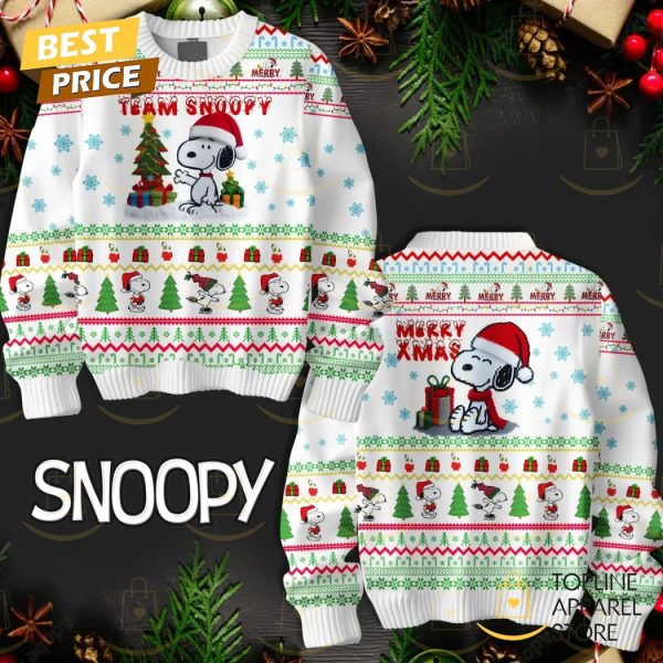 Team Snoopy Merry Xmas Sweater