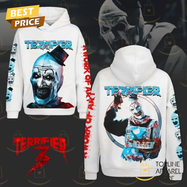 Terrifier 3 A Work Of Art Hoodie – White