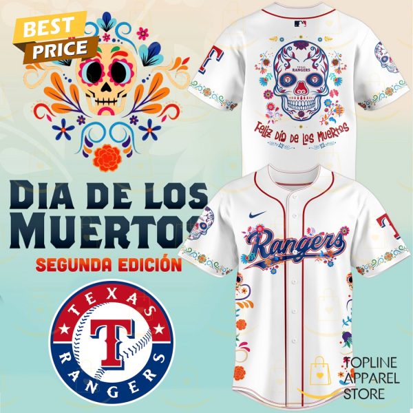 Texas Rangers 2024 Dia De Los Muertos Baseball Jersey