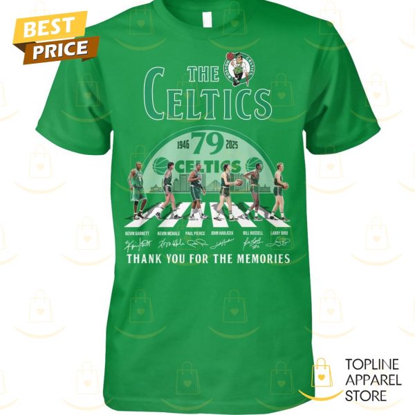 The Boston Celtics 1945-2025 79 Year Signature Thank You For The Memories Unisex T-Shirt