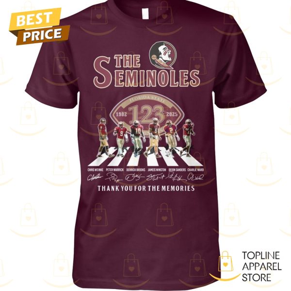 The Florida State Seminoles 1902-2025 Signature Thank You For The Memories Unisex T-Shirt