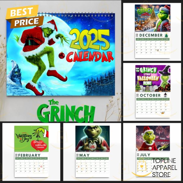 The Grinch Happy New Year 2025 Calendar