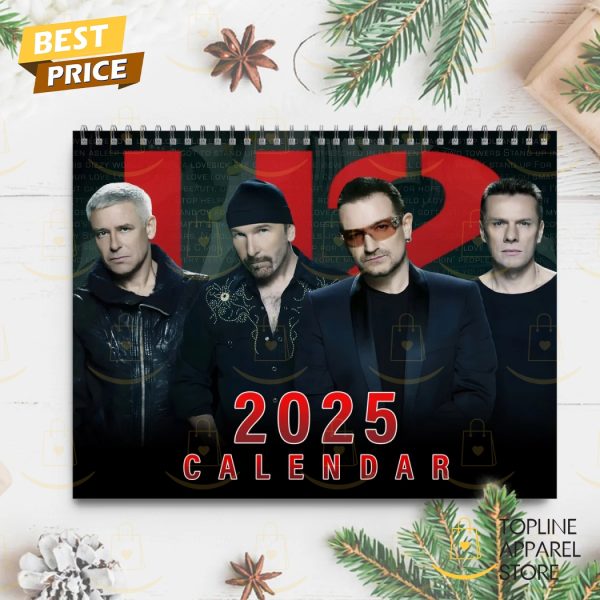 U2 Rock Band New Year 2025 Calendar