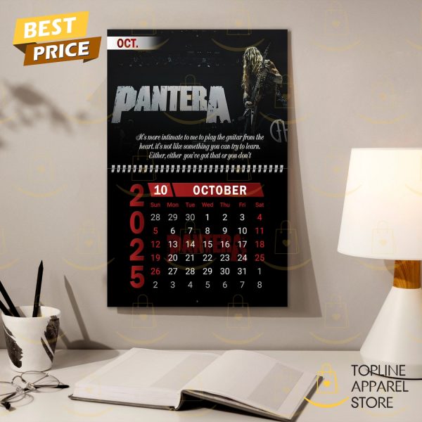 Pantera Band Happy New Year 2025 Calendar