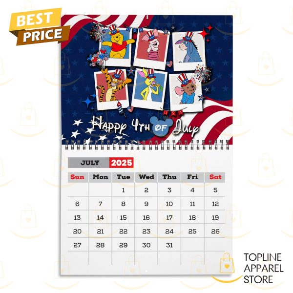 Winnie The Pooh Happy New Year 2025 Calendar