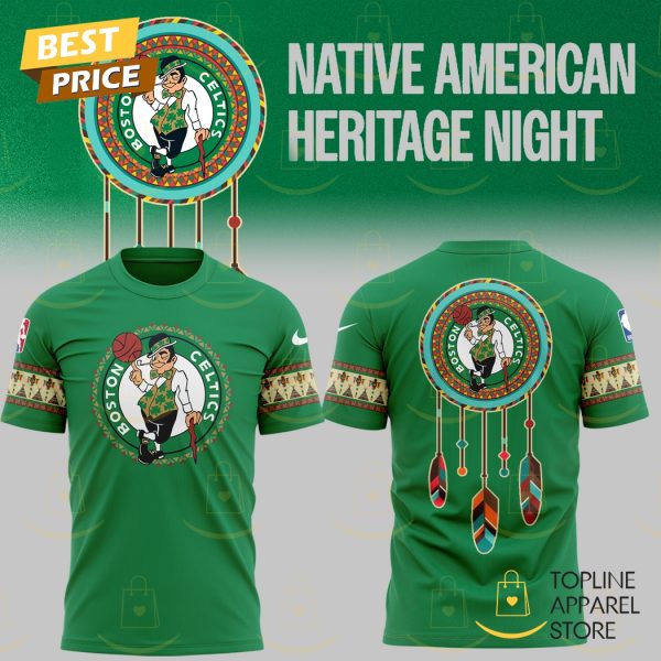 Boston Celtics Native American Heritage Month 3D T-Shirt