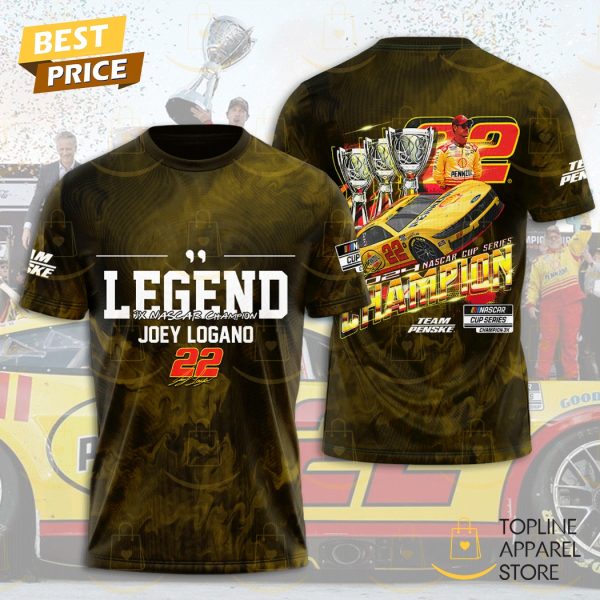 Legend 3X Nascar Champions Joey Logano 22 Signature Unisex T-Shirt