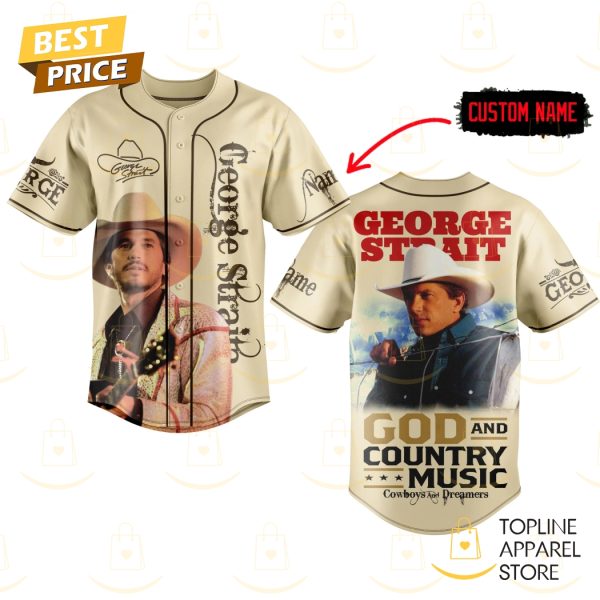 Personalized George Strait God And Country Music Baseball Jersey