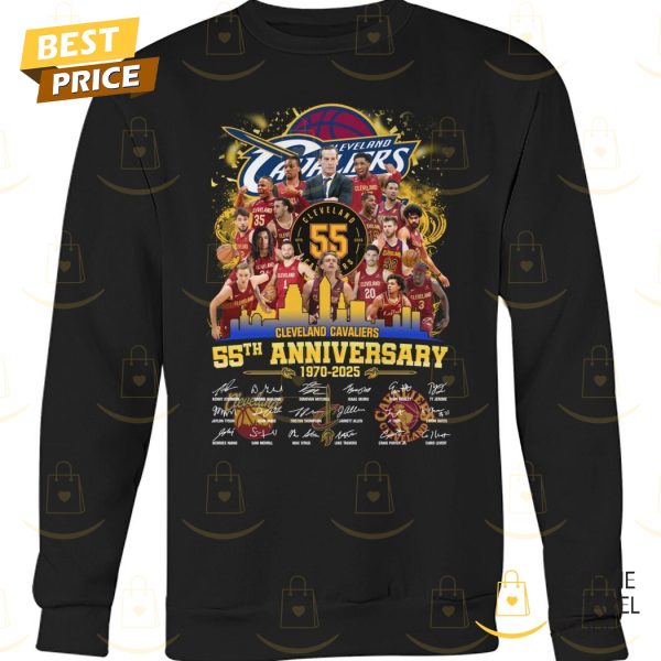 Cleveland Cavaliers Basketball 55th Anniversary 1970-2025 Signature Unisex T-Shirt