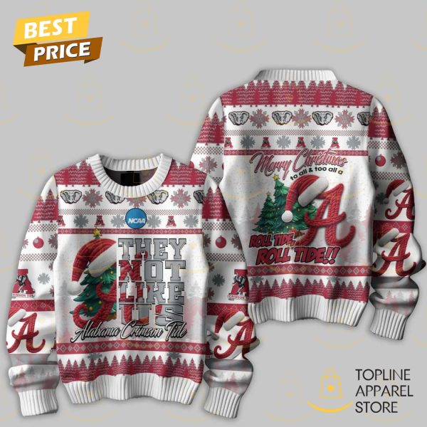 Alabama Crimson Tide They Not Like Us – Merry Christmas Roll Tide Sweater