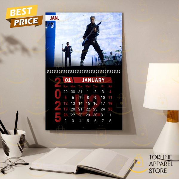 U2 Rock Band New Year 2025 Calendar