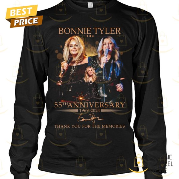 Bonnie Tyler 55th Anniversary 1969-2024 Signature Thank You For The Memories Unisex T-Shirt