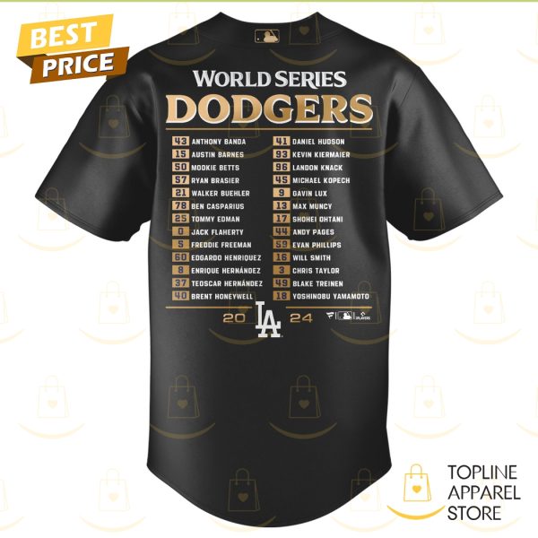 2024 World Series Champions Los Angeles Dodgers Players Baseball Jersey