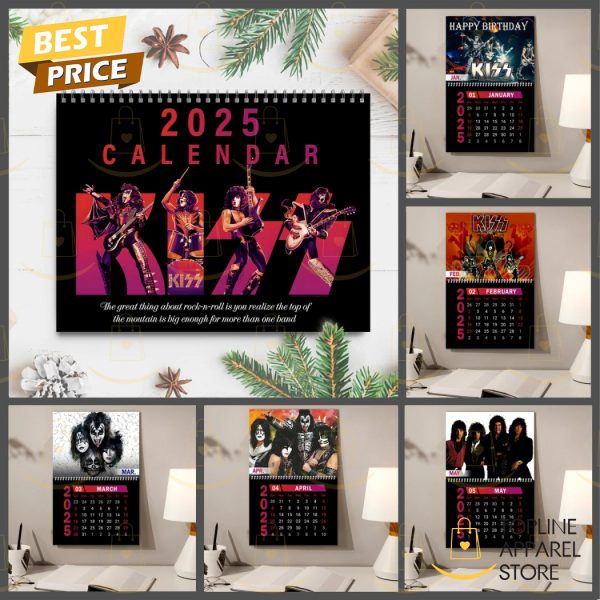 KISS Band Happy New Year 2025 Calendar