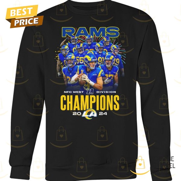 Los Angeles Rams NFC Weat Division Champions 2024 Unisex T-Shirt