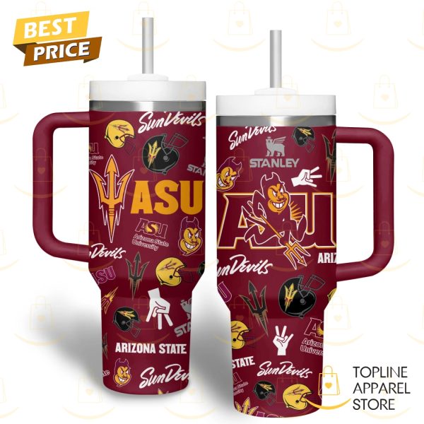 Arizona State Sun Devils Tumbler With Handle And Straw