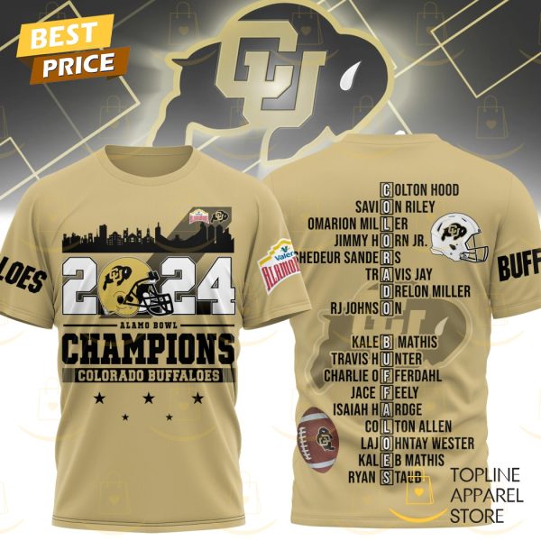 2024 Alamo Bowl Champions Colorado Buffaloes 3D T-Shirt