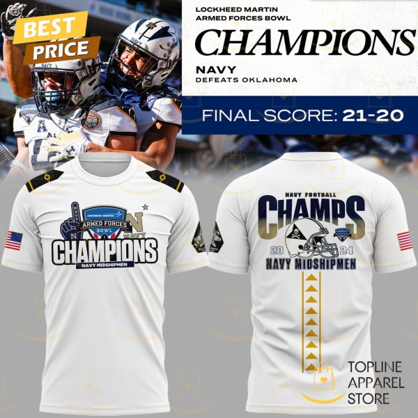 2024 Armed Forces Bowl Navy Midshipmen 3D T-Shirt