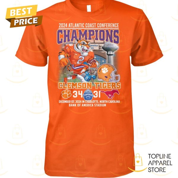 2024 Atlantic Coast Conference Champions Clemson Tigers Unisex T-Shirt