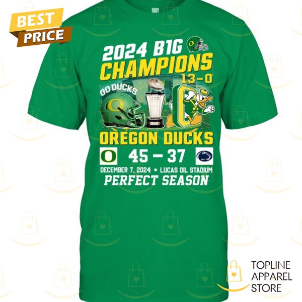 2024 Big 10 Champion Oregon Ducks Perfect Season Unisex T-Shirt