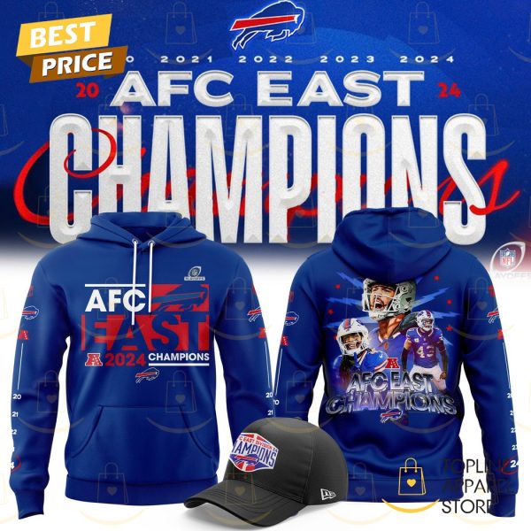 2024 Buffalo Bills AFC East Division Champions Hoodie – Blue