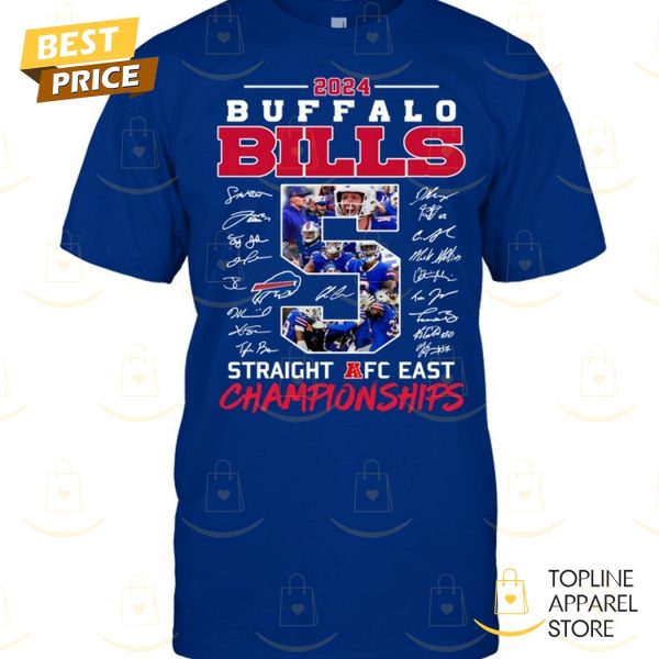 2024 Buffalo Bills Straight Afc East Championship Signature Unisex T-Shirt