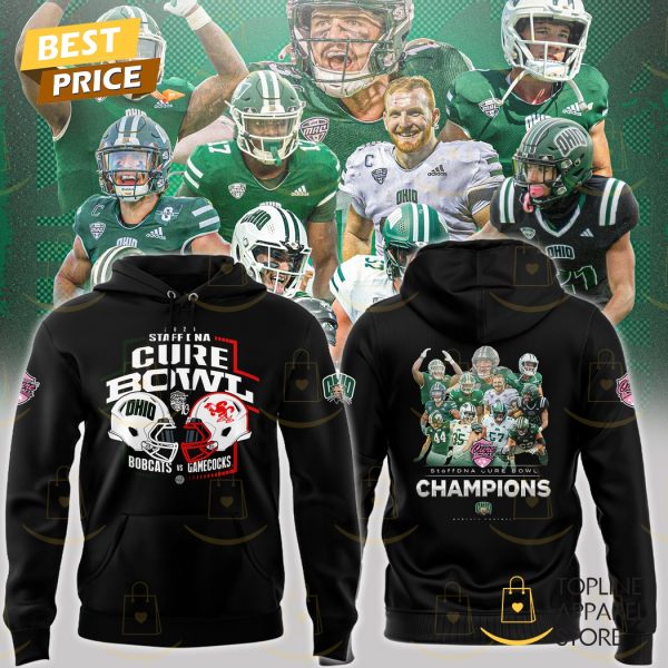 2024 Cure Bowl Champions Ohio Bobcats Hoodie – Black