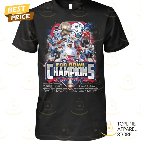 2024 Egg Bowl Champions Ole Miss Rebels Signature Unisex T-Shirt