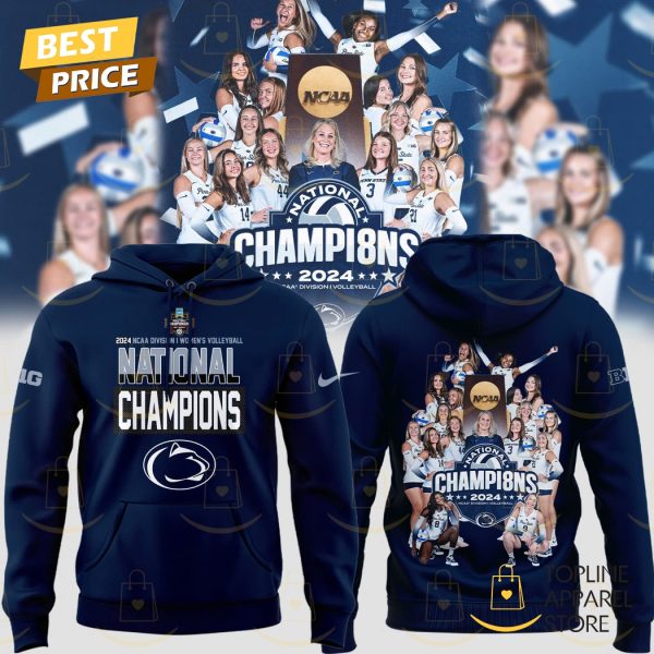 2024 National Champions Penn State Nittany Lions Volleyball Hoodie – Blue