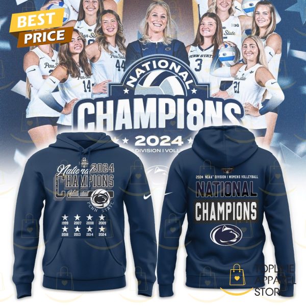 2024 Penn State Nittany Lions Women Volleyball National Champions Hoodie – Blue