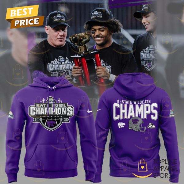 2024 Rate Bowl Champions K-State Kansas State Wildcats Hoodie