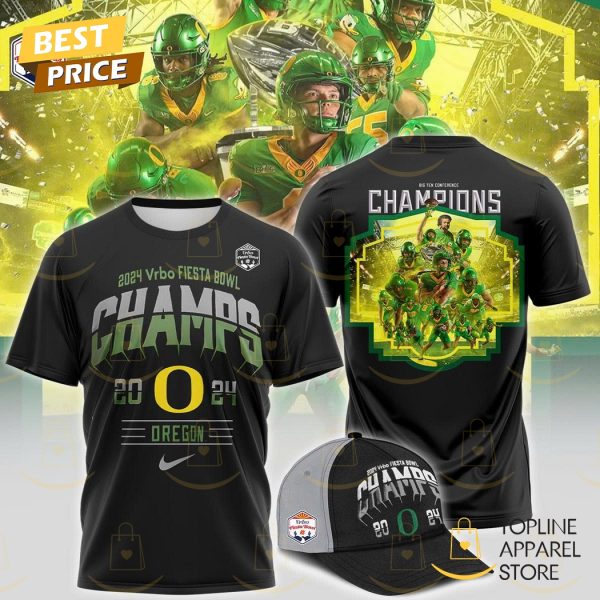 2024 Vrbo Fiesta Bowl Champs Oregon Ducks 3D T-Shirt