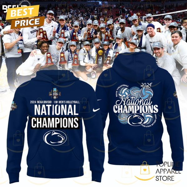 2024 Women Volleyball National Champions Penn State Nittany Lions Hoodie – Blue