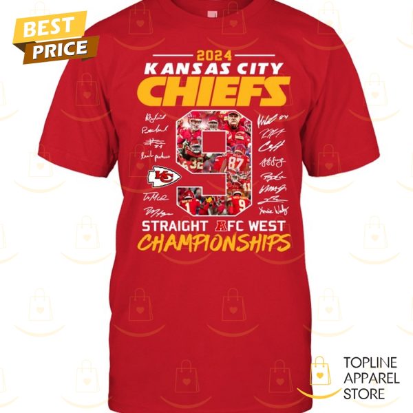 2024 Kansas City Chiefs Straight Afc East Championship Signature Unisex T-Shirt