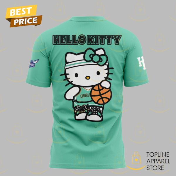 Charlotte Hornets Basketball x Hello Kitty 3D T-Shirt