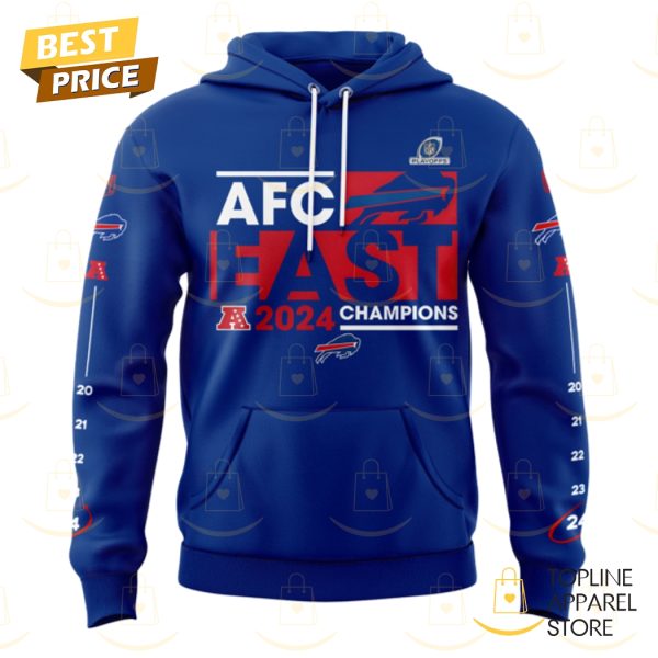 Buffalo Bills 2024 AFC East Division Champions Hoodie – Blue