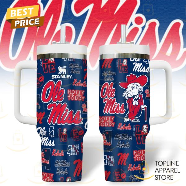 Ole Miss Rebels Tumbler With Handle And Straw