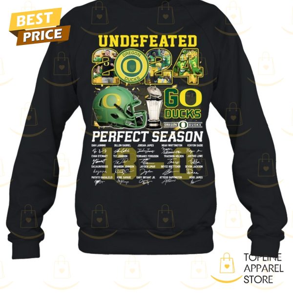 Undefeated 2024 Big Ten Champions Oregon Ducks Perfect Season Signature Unisex T-Shirt