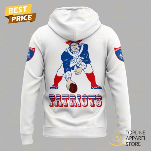 New England Patriots Throwback Threads Hoodie – White