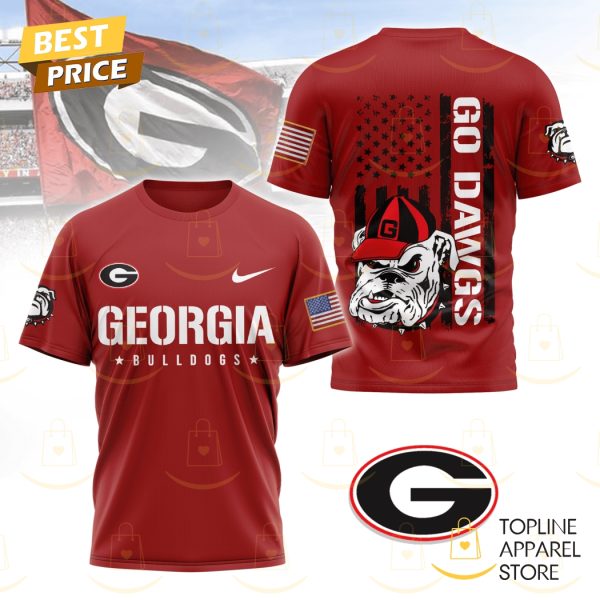 Georgia Bulldogs Football – Go Dawgs 3D T-Shirt