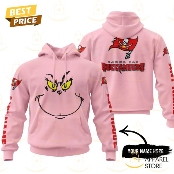 Personalized The Grinch x Tampa Bay Buccaneers Hoodie – Pink