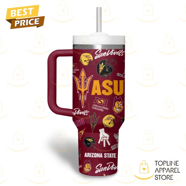 Arizona State Sun Devils Tumbler With Handle And Straw