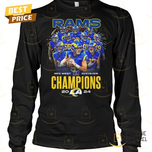 Los Angeles Rams NFC Weat Division Champions 2024 Unisex T-Shirt