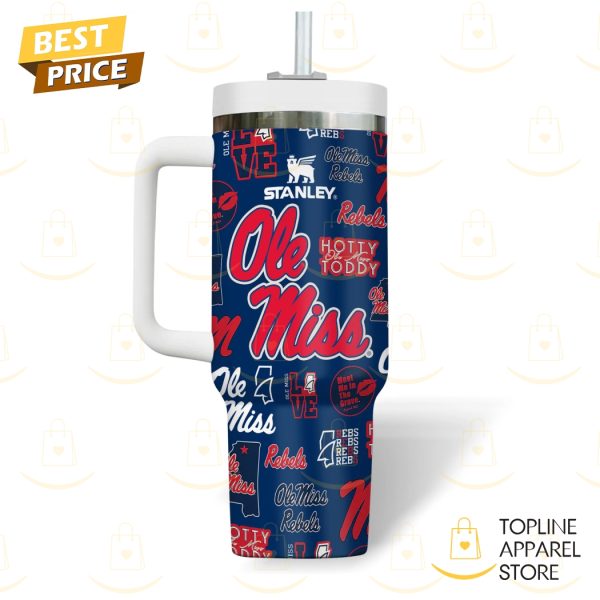 Ole Miss Rebels Tumbler With Handle And Straw