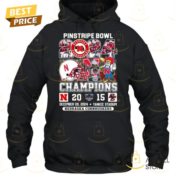 Nebraska Cornhuskers 2024 Pinstripe Bowl Champions Unisex T-Shirt