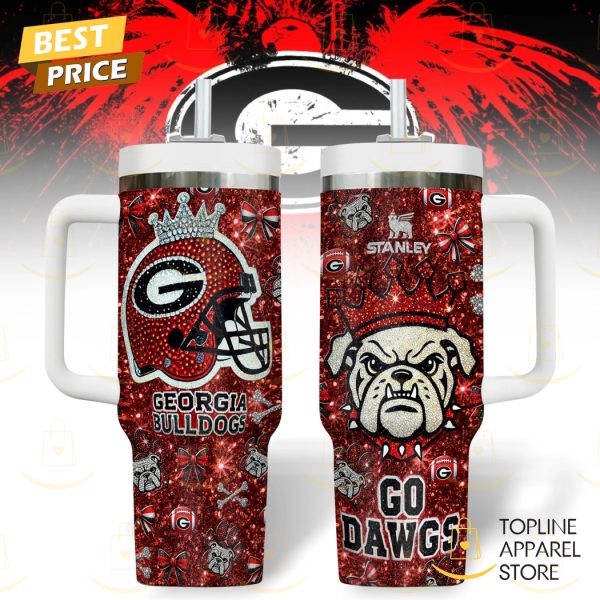 Georgia Bulldogs Go Dawgs Tumbler With Handle And Straw